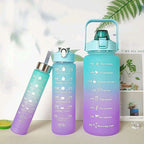 Sporty Motivational Water Bottles Set Of 3