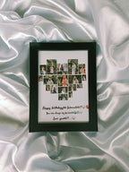 Customized Heart Collage Photo Frame with Names & Date