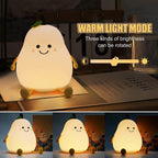Pear Silicone Night Lamp with 7 Color Modes