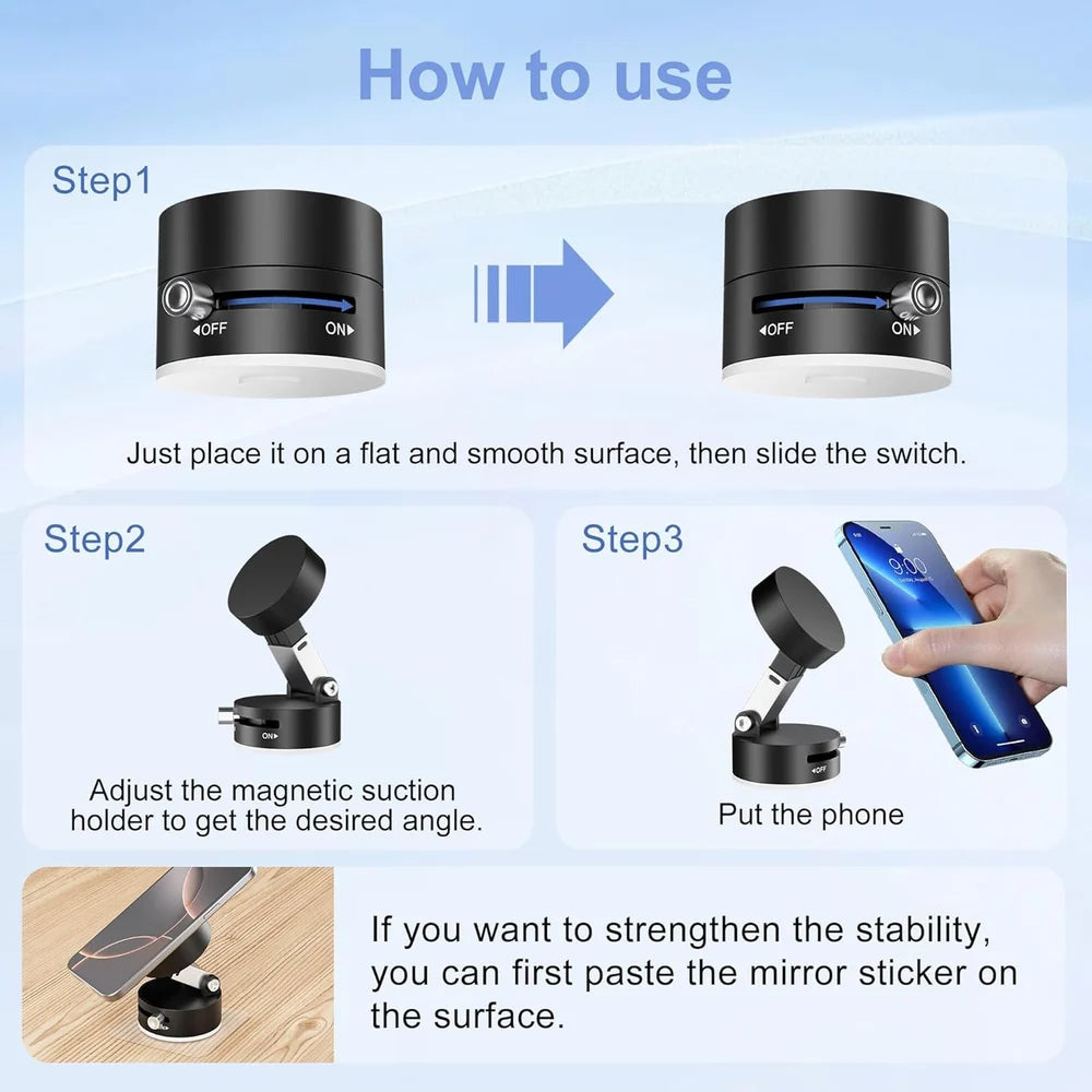Ultra-Strong Magnetic Phone Holder | 360° Rotatable & Works Everywhere!